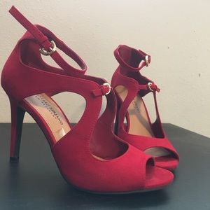 Christian Siriano red heels